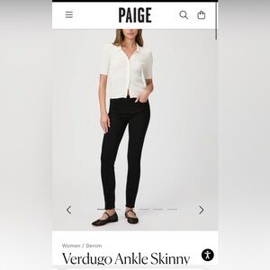 NWOT Paige Ultra Skinny Verdugo Jeans Sz 25